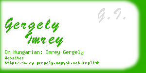 gergely imrey business card